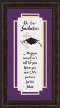 "On your Graduation. May you sense God's will for your life as you seek His guidance for the future"