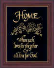 Click here: "Home where each lives for the other and all live for God"