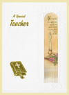 Bookmark: "Your word is a lamp to guide me and a light for my path. Psalm 119:105" Inside verse: "To teach is to touch a life forever"