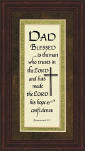 "Dad. Blessed is the man who trusts in the Lord and has made the Lord his hope & confidence. Jeremiah 17:7"