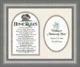 "Home Rules" Photo Frame for 4" x 6" Photo